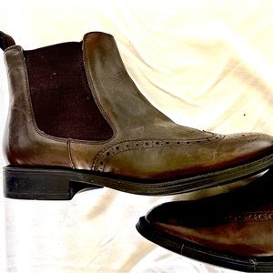 Chocolate Brown Leather Chelsea Boots
